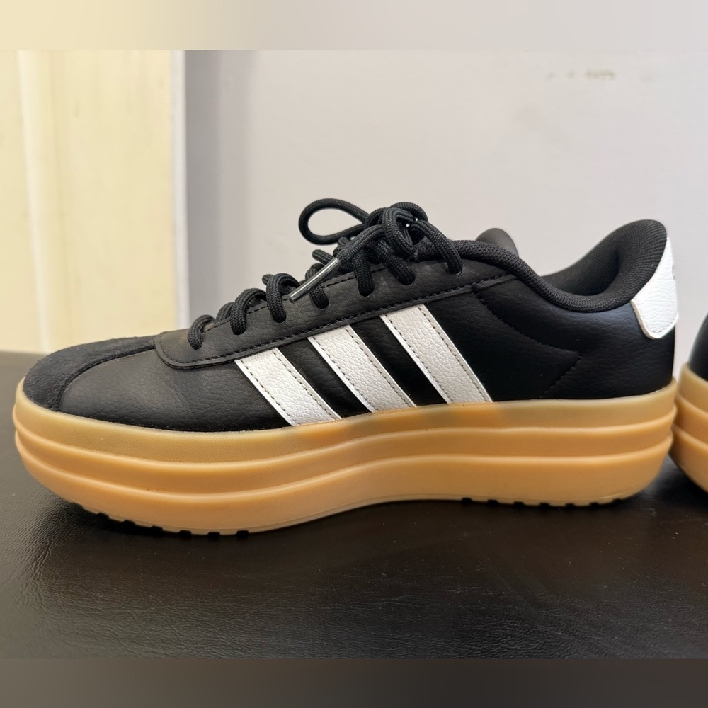 Adidas Black and White Platform Sneakers - Picture 3 of 7